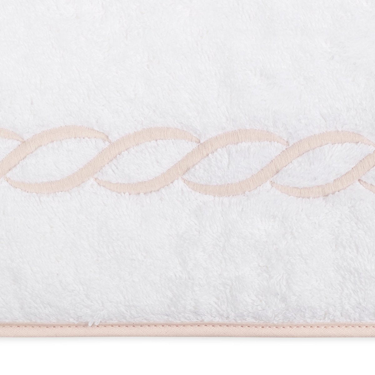 Swatch of Matouk Classic Chain Towels - Blush Pink - Fig Linens and Home