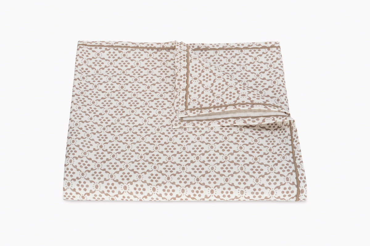Laksha Tablecloth by Matouk Schumacher in Oak at Fig Linens and Home