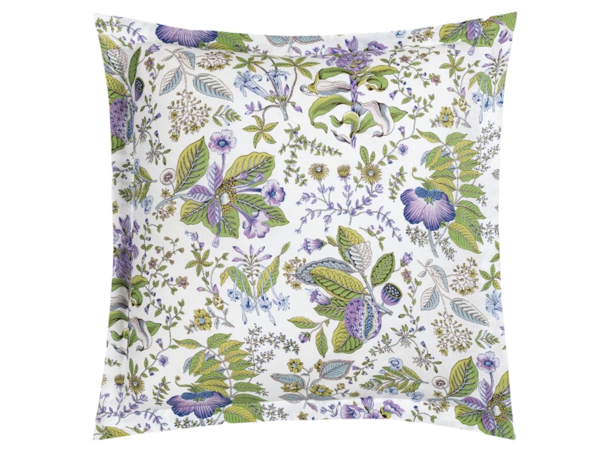 Euro Square Sham - Matouk Pomegranate Linen Lilac Bedding