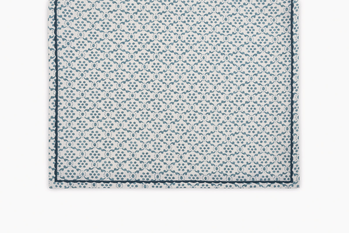 Lapis Blue Runner - Laksha Table Runner by Matouk Schumacher at Fig Linens and Home