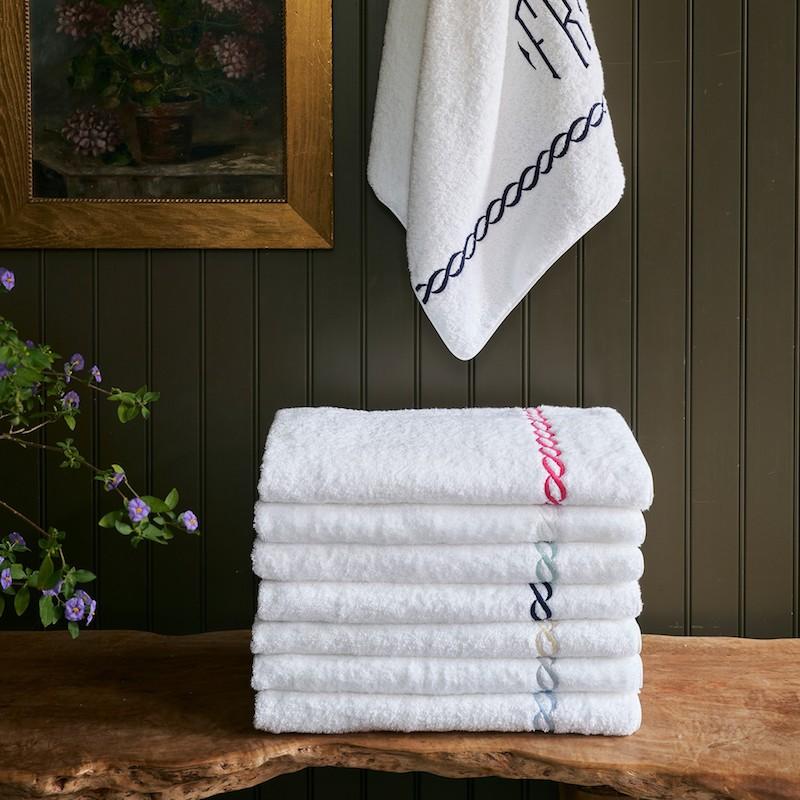 Matouk Classic Chain Bath Towels at Fig Linens and Home