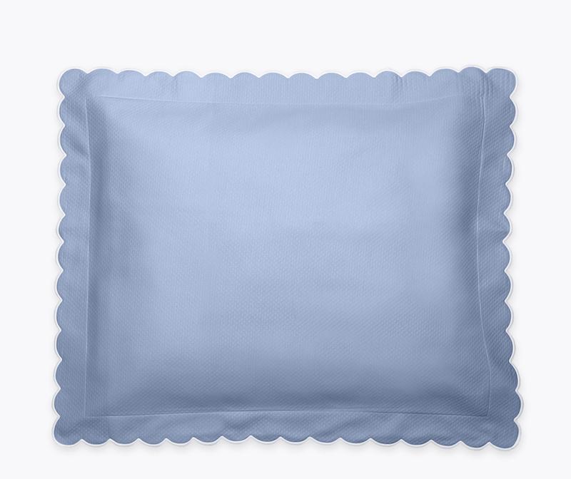 Matouk Diamond Pique Azure Sham | Fig Linens and Home