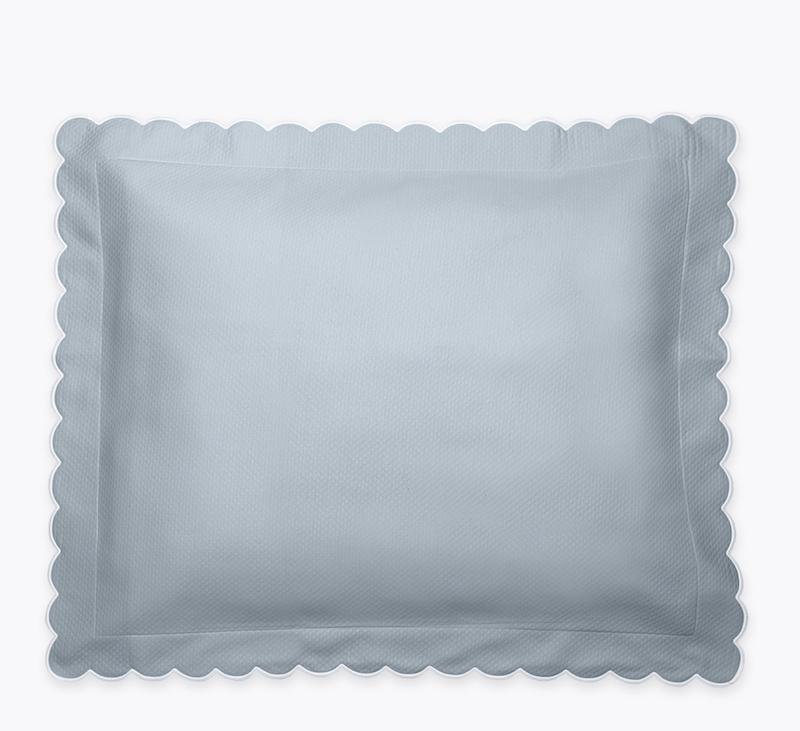 Matouk Diamond Pique Hazy Blue Sham | Fig Linens and Home