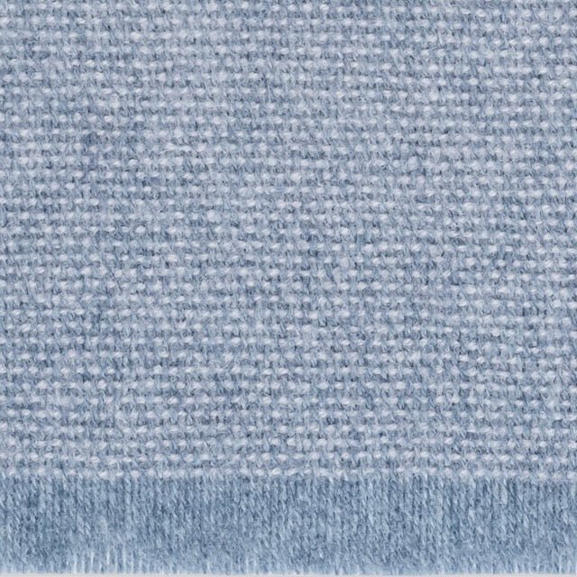 Matouk Agnes Swatch Throw Hazy Blue Blankets Cashmere Wool at Fig Linens and Home