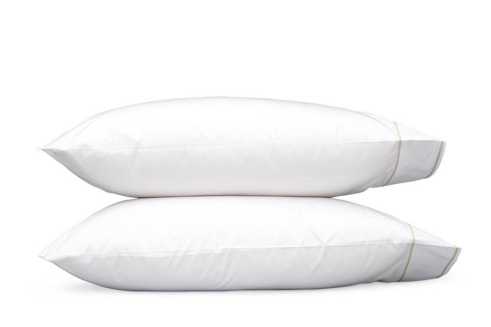 Pillowcases | Matouk Ansonia Almond Cotton Bedding at Fig Linens and Home