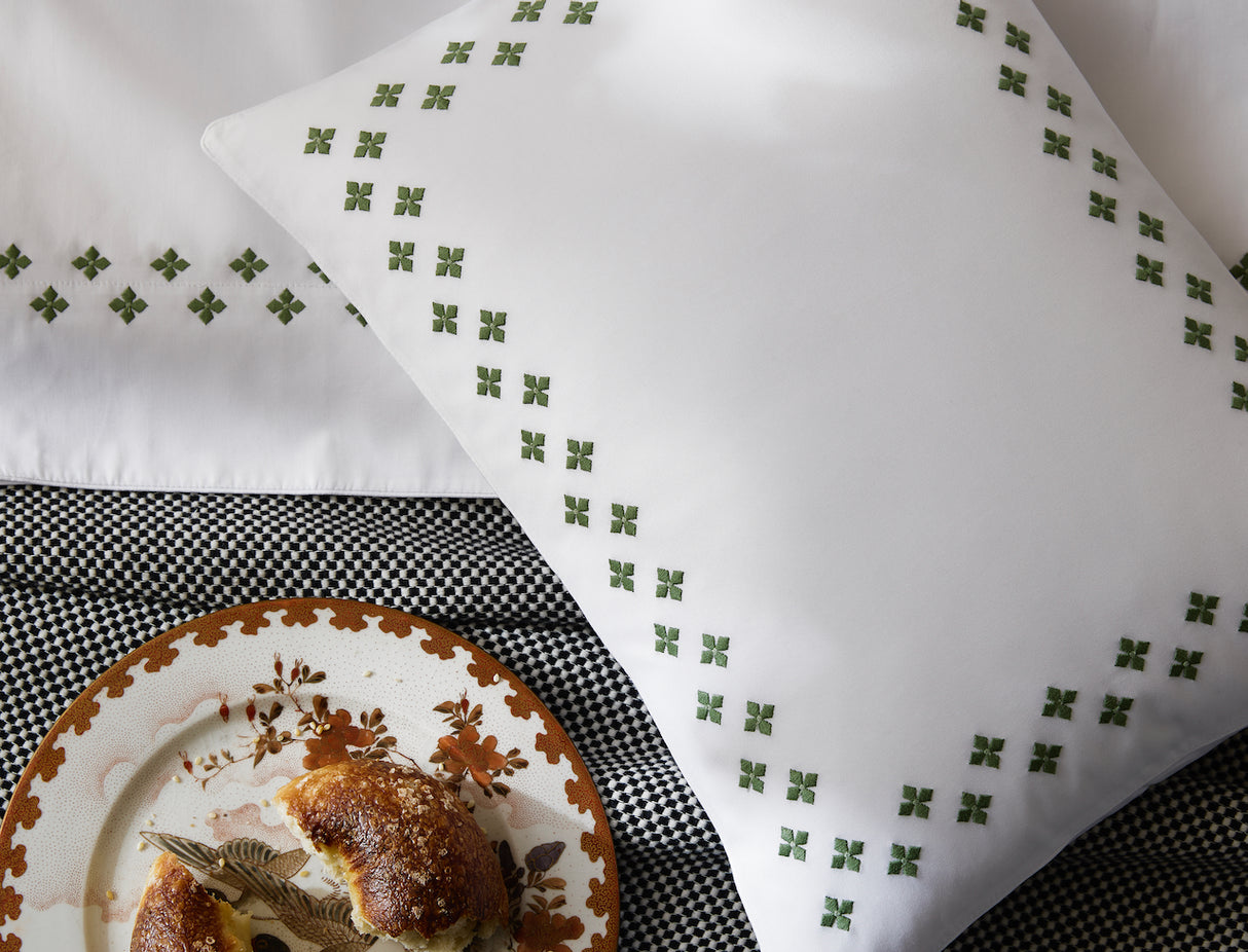 Matouk Casablanca Percale Bedding at Fig Linens and Home - Lifestyle View 7