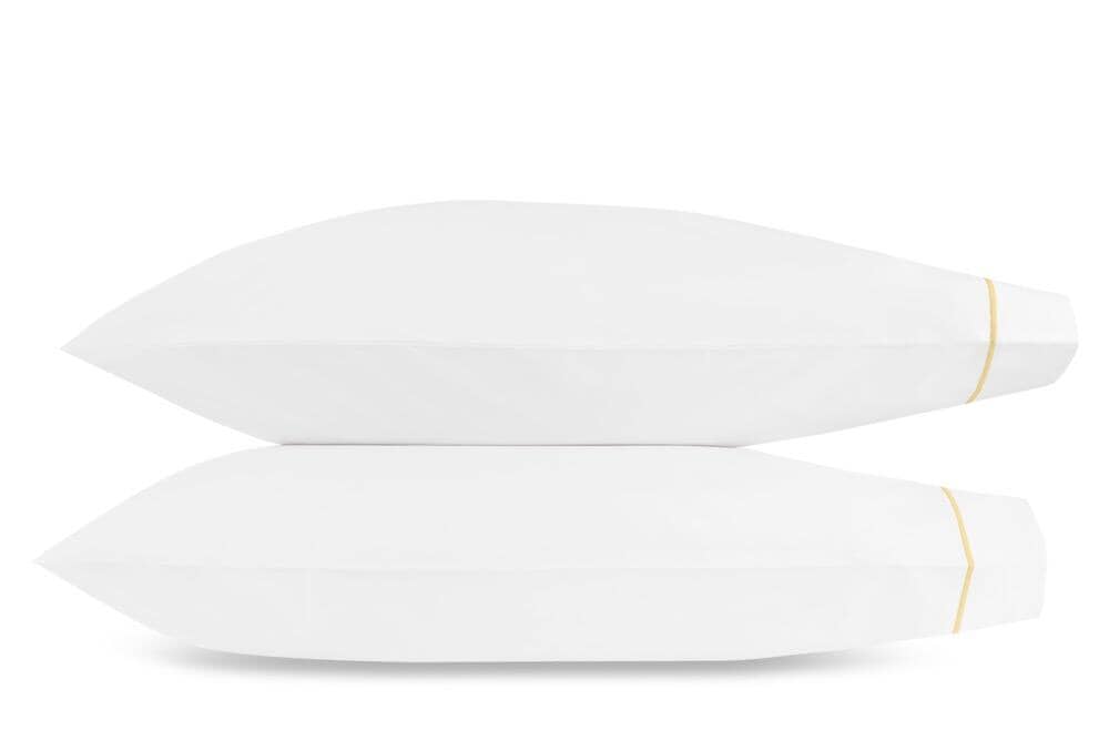 Matouk Bergamo Honey Pillowcases | Fig Linens
