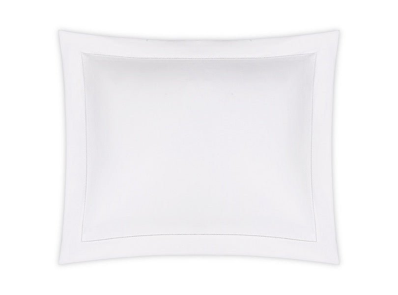 Matouk Bedding - Bergamo Hemstitch Pillow Sham in White - Fig Linens and Home