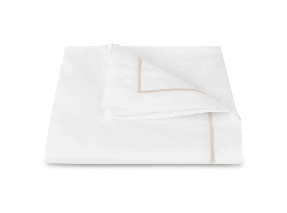 Matouk Bergamo Truffle Duvet Cover | Fig Linens