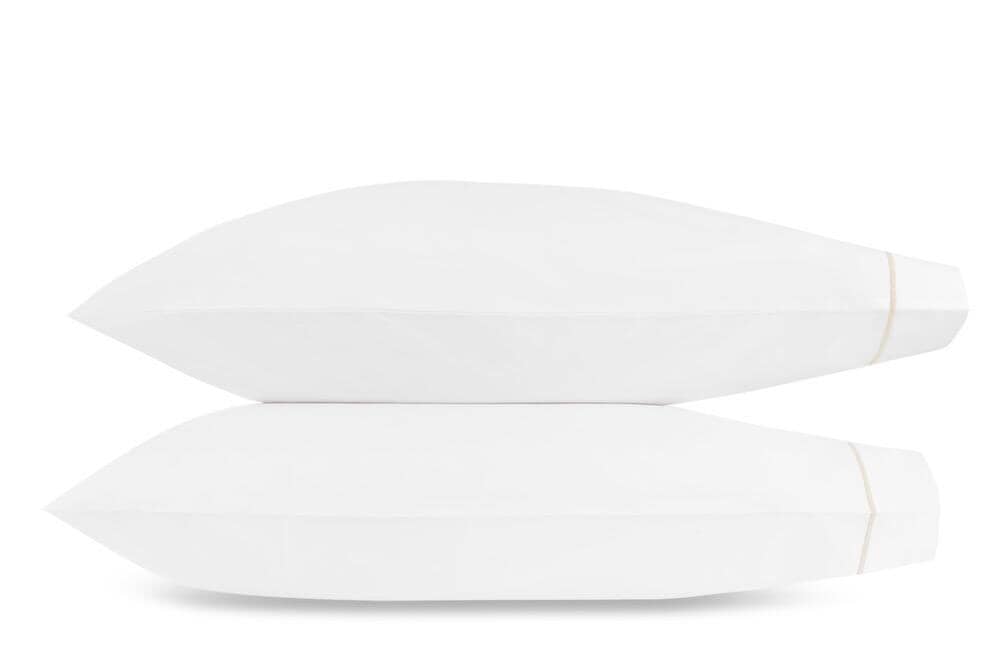 Matouk Bergamo Truffle Pillowcases | Fig Linens