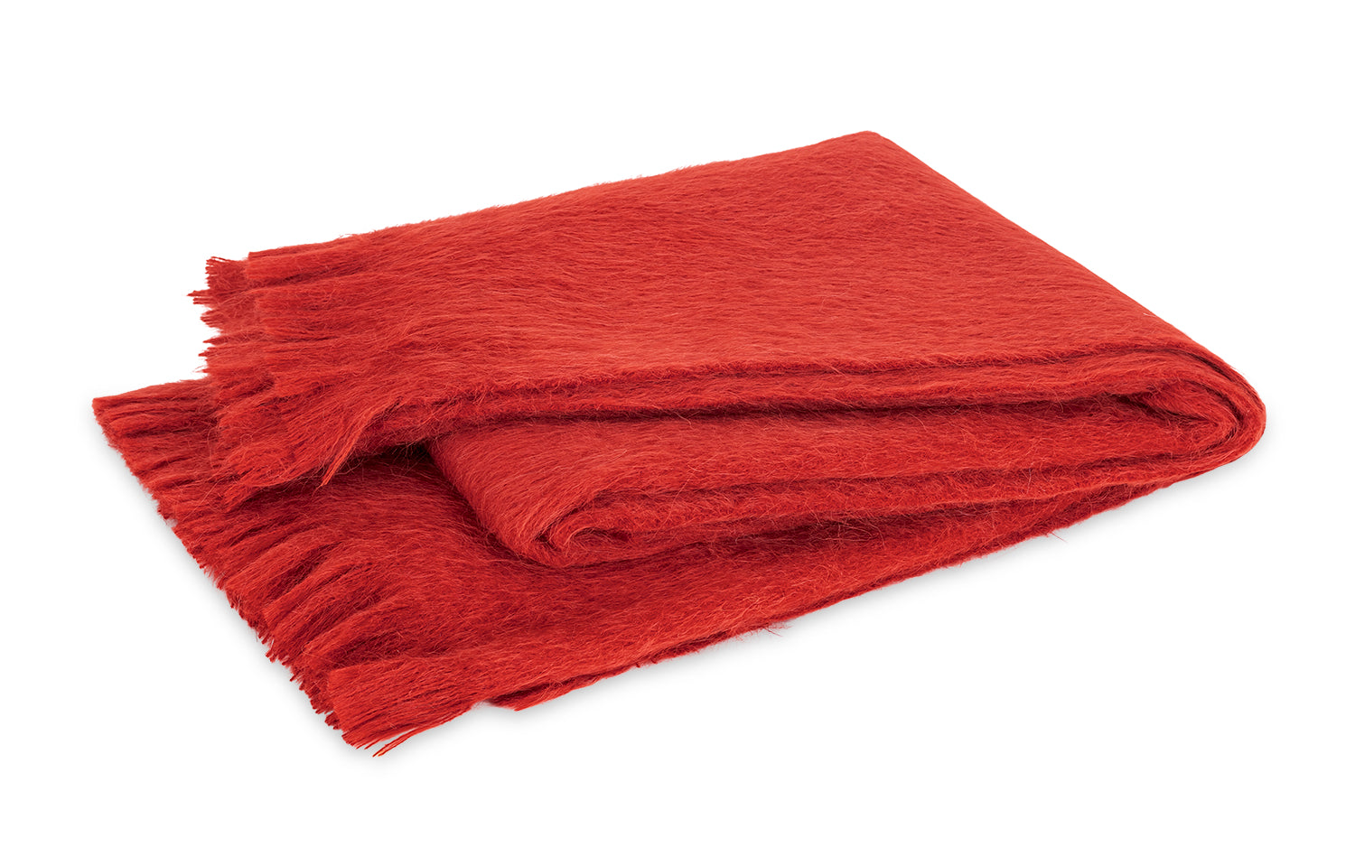 Throw Blanket - Bruno Carnelian Red Alpaca Throw by Matouk