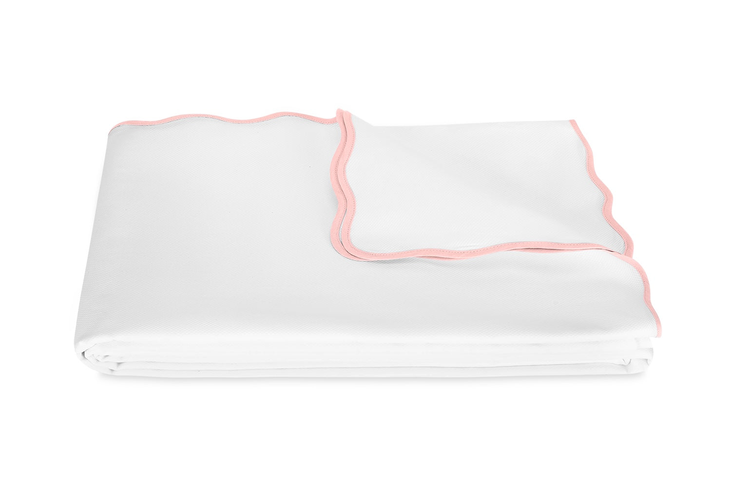Coverlet - Matouk Camila Pique Pink Blanket Cover at Fig Linens and Home