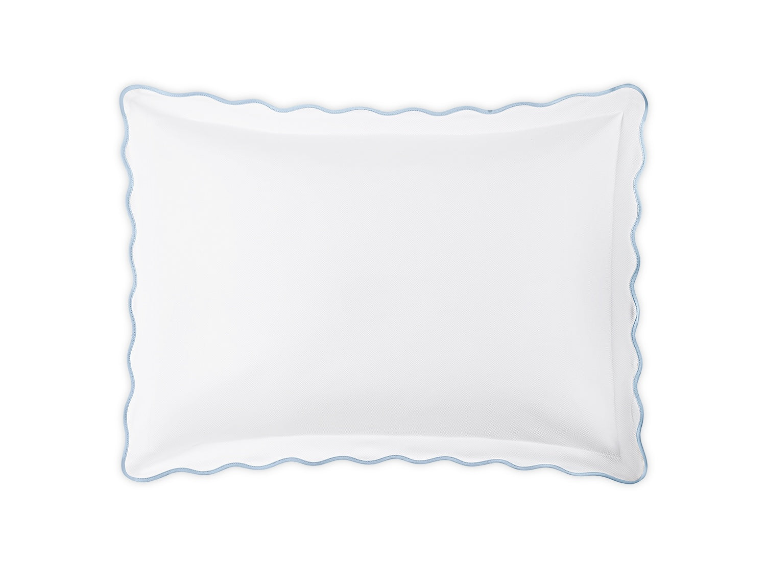 Pillow Sham - Matouk Camila Pique Light Blue Bedding at Fig Linens and Home