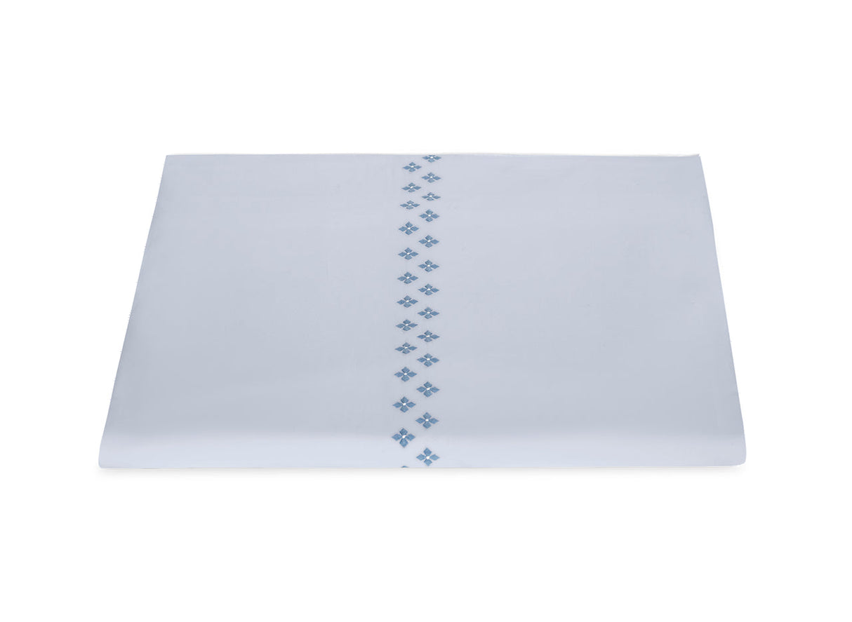 Matouk Casablanca Duvet Cover in Sky Blue at Fig Linens and Home