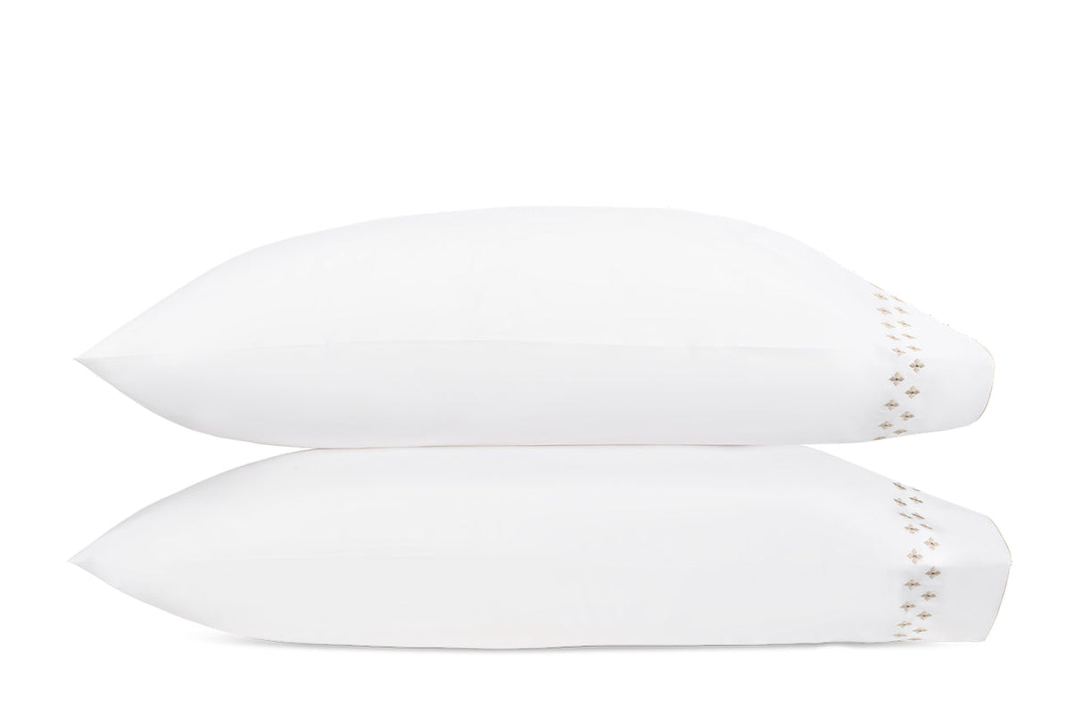 Matouk Casablanca Pillowcases in Dune at Fig Linens and Home