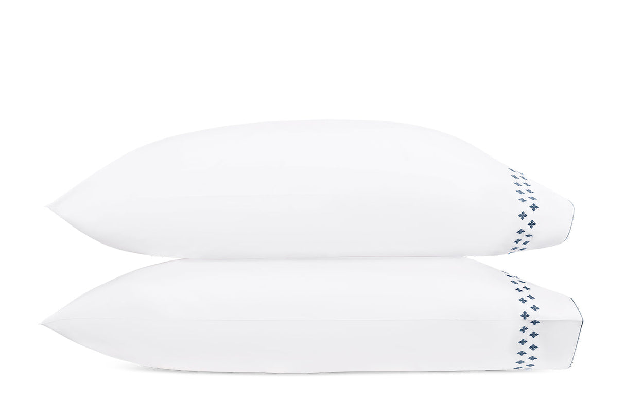 Matouk Casablanca Pillowcases in Indigo at Fig Linens and Home