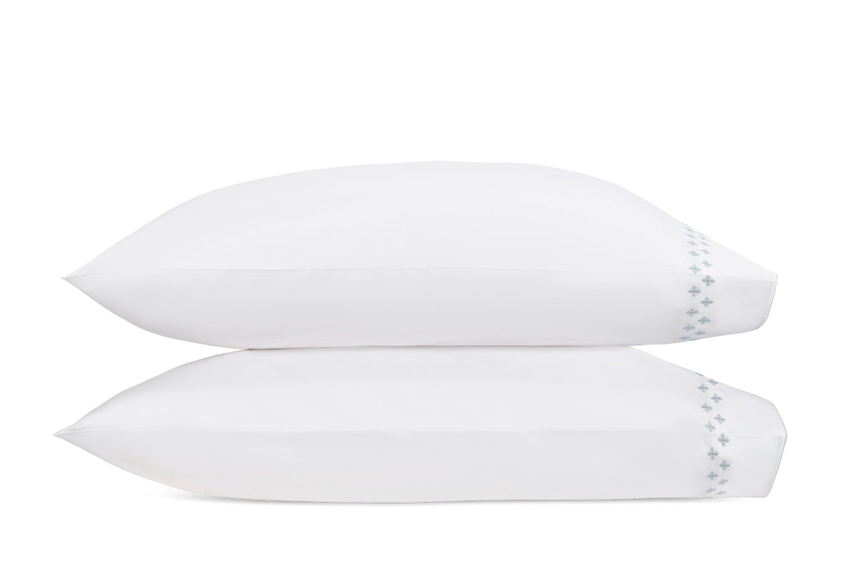 Matouk Casablanca Pillowcases in Pool at Fig Linens and Home