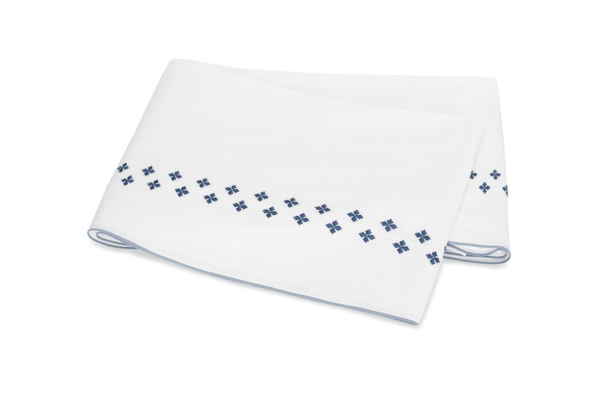Matouk Casablanca Flat Sheet in Indigo at Fig Linens and Home