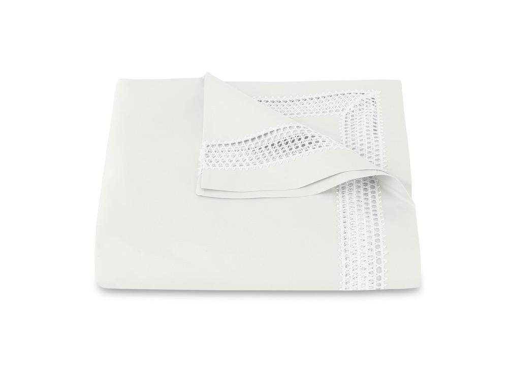 Cecily Bone Duvet Cover | Matouk Giza Percale at Fig Linens