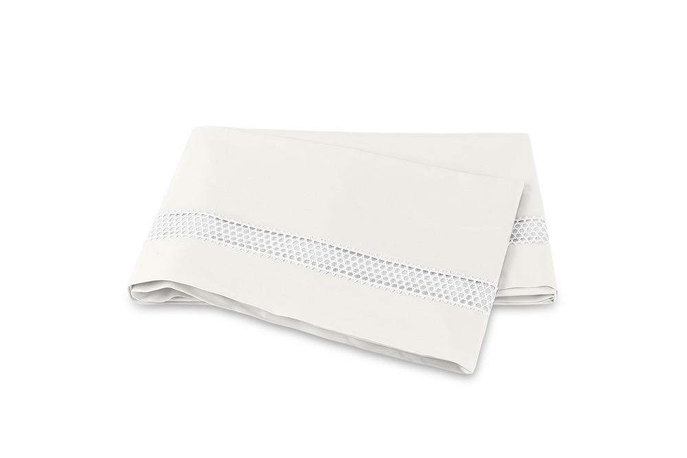 Cecily Bone Flat Sheet | Matouk Giza Percale at Fig Linens