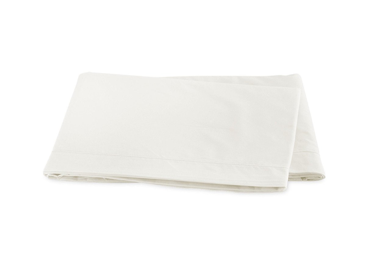 Matouk Ceylon Satin Stitch Ivory Flat Sheet