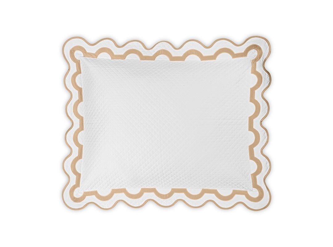 Pillow Sham - Matouk Mirasol Matelasse Champagne Pillow Sham - Fig Linens and Home