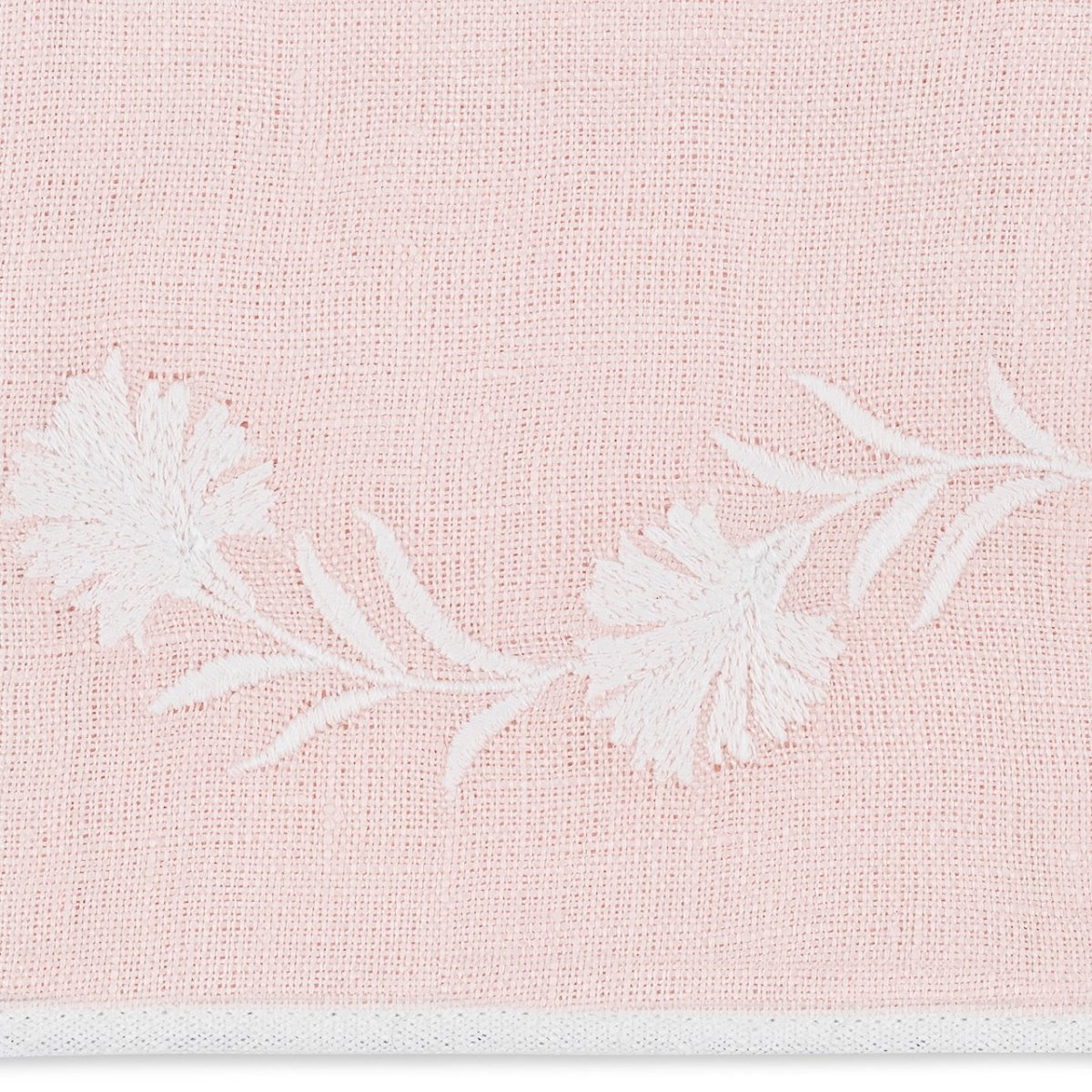 Swatch of Matouk Daphne Linen Pink Set of 2 Guest Towels at Fig Linens and Home