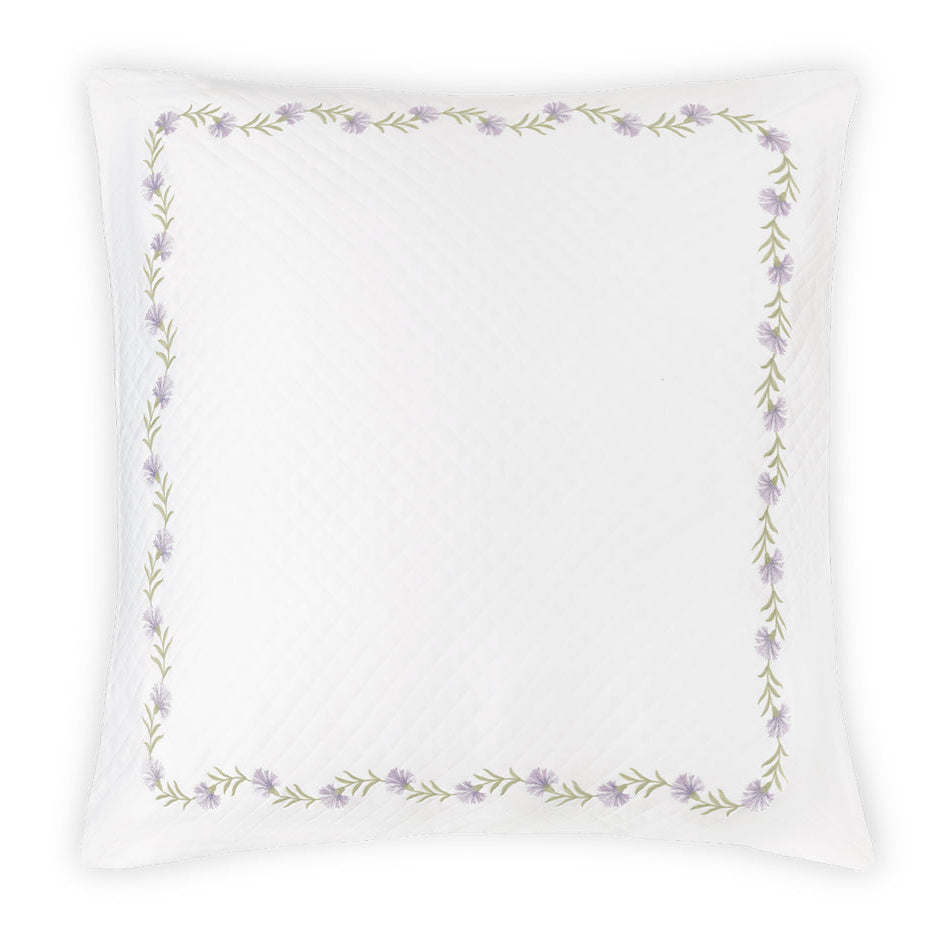 Daphne Matelassé in Lilac | Matouk Euro Square Sham at Fig Linens and Home
