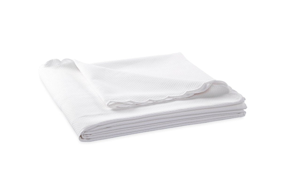 Matouk Diamond Pique Bedding by Matouk - White Twin Coverlet 72x92 at FIG LINENS AND HOME - 20