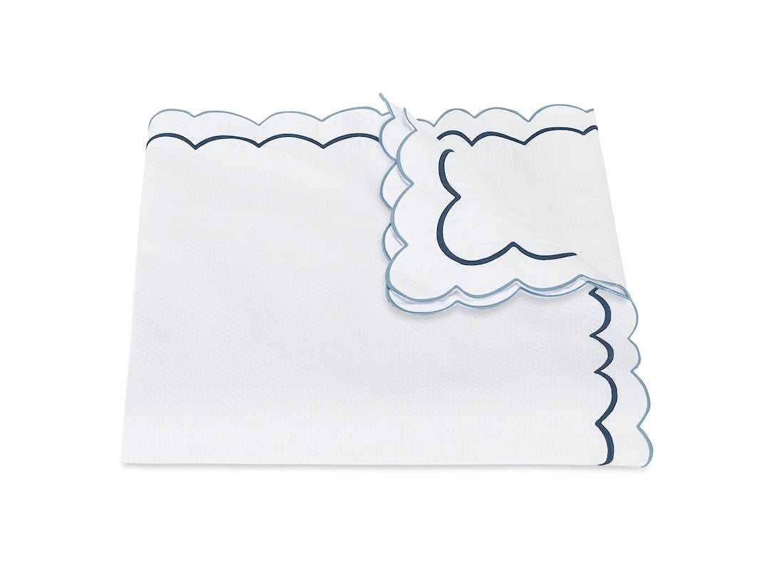 Matouk Duvet Cover Hazy Blue India Pique | Fig Linens and Home