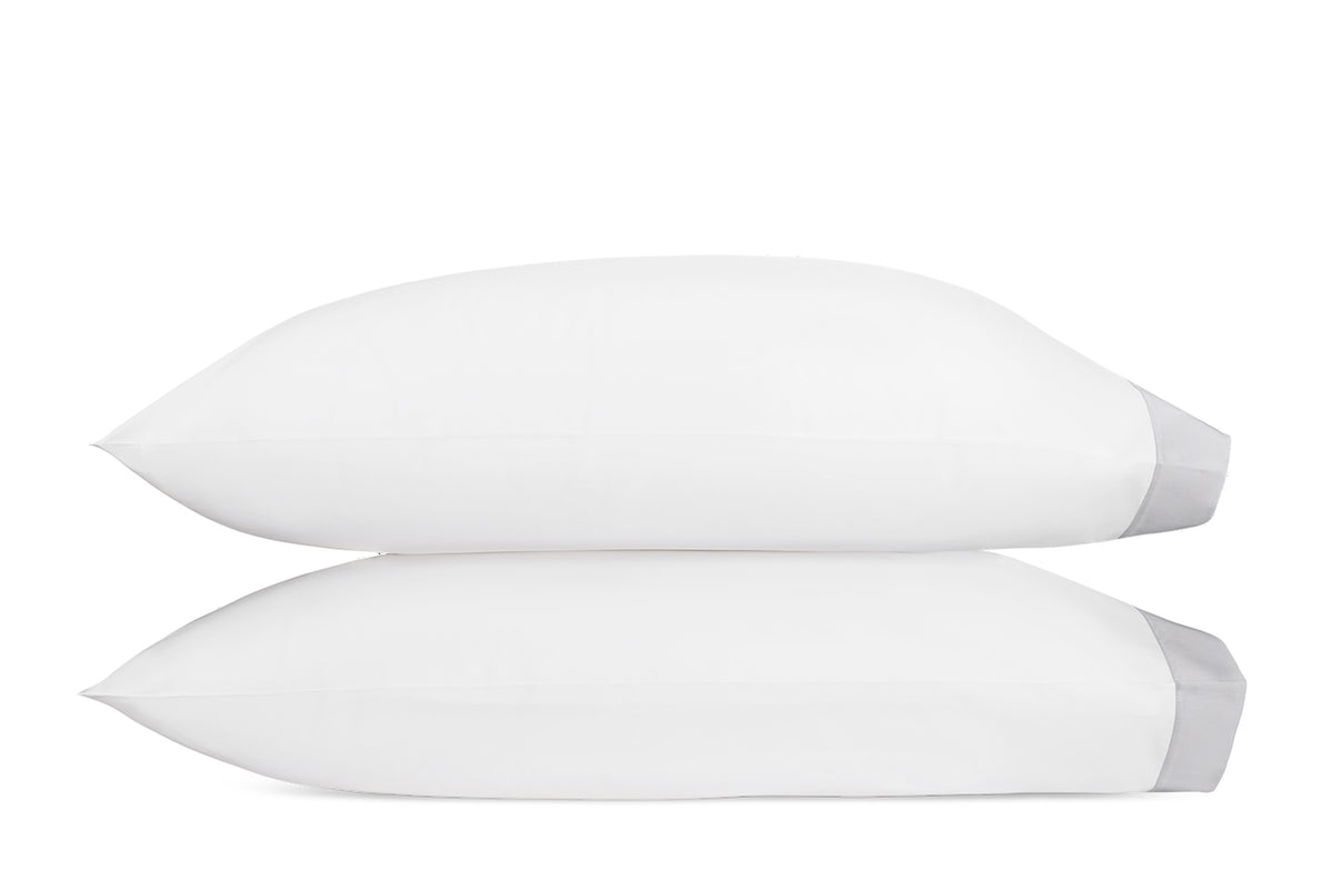 Matouk Emory Pillowcases in Dove at Fig Linens and Home