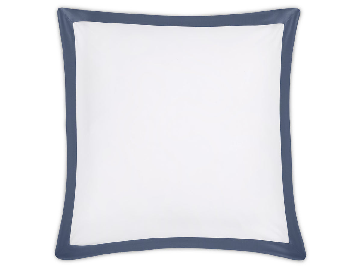 Euro Sham - Matouk Emory Pillow Sham in Steel Blue at Fig Linens and Home
