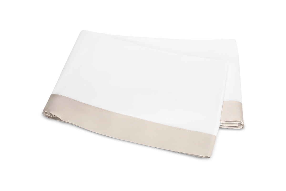 Matouk Emory Flat Sheet in Dune at Fig Linens and Home