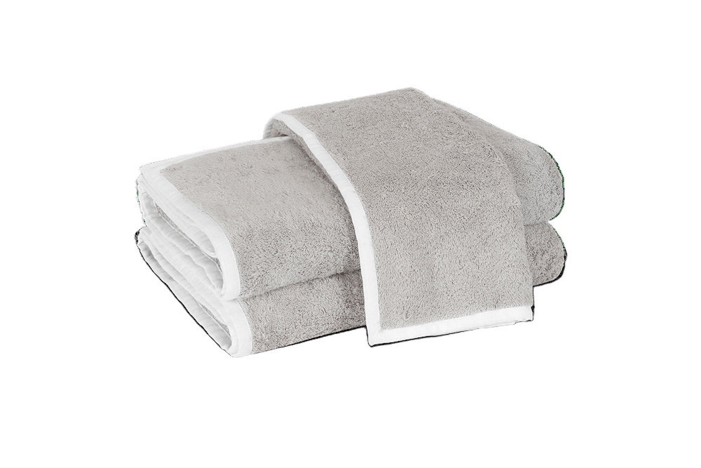 Enzo Pearl and White Bath Towels | Matouk at Fig Linens