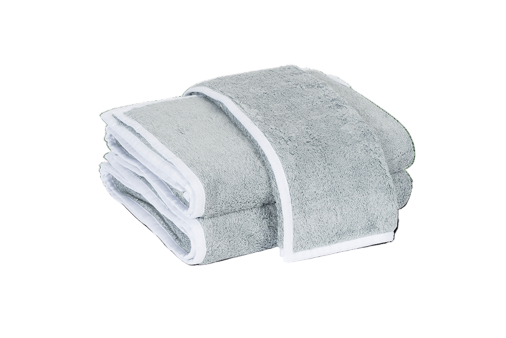 Enzo Pool and White Bath Towels | Matouk at Fig Linens