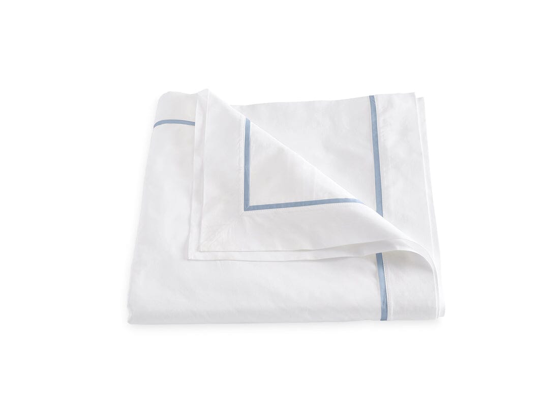 Duvet Cover - Gatsby Hazy Blue Bedding - Giza Percale Cotton Bed Linens