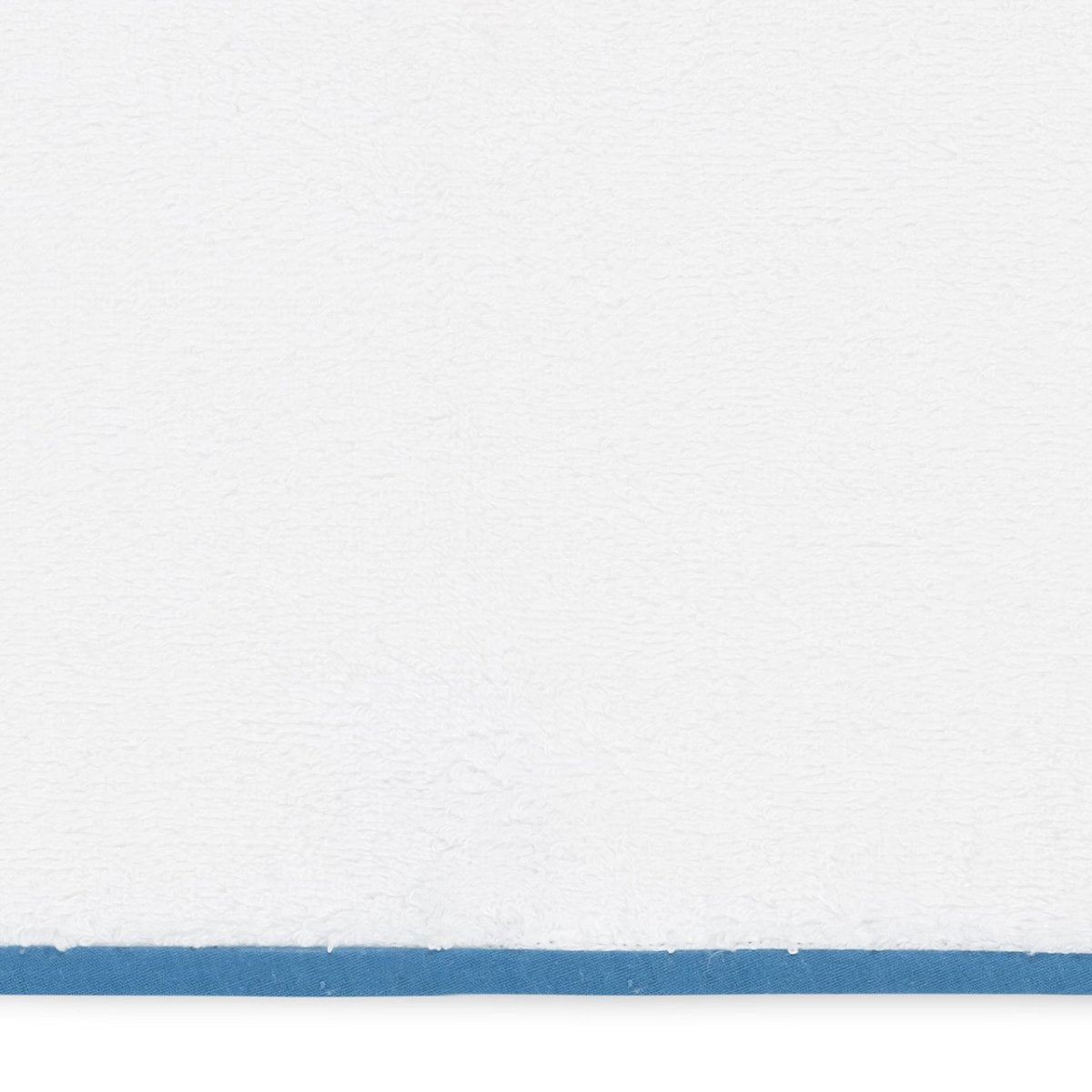 Swatch of Giza Towels with Cadet Blue Trim by Matouk | Luxury 100% Cotton Towels at Fig Linens and Home
