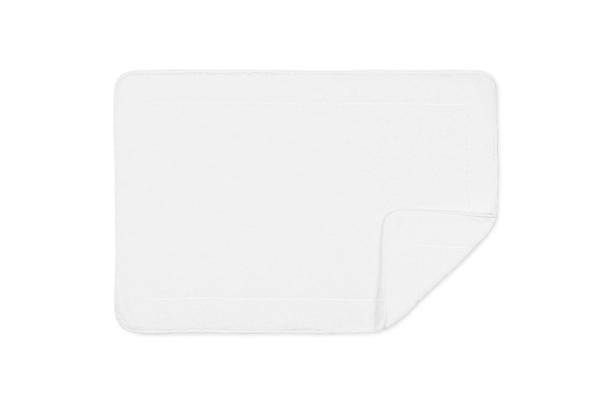 Bath Mat - Matouk White Giza Tub Mat with White Trim