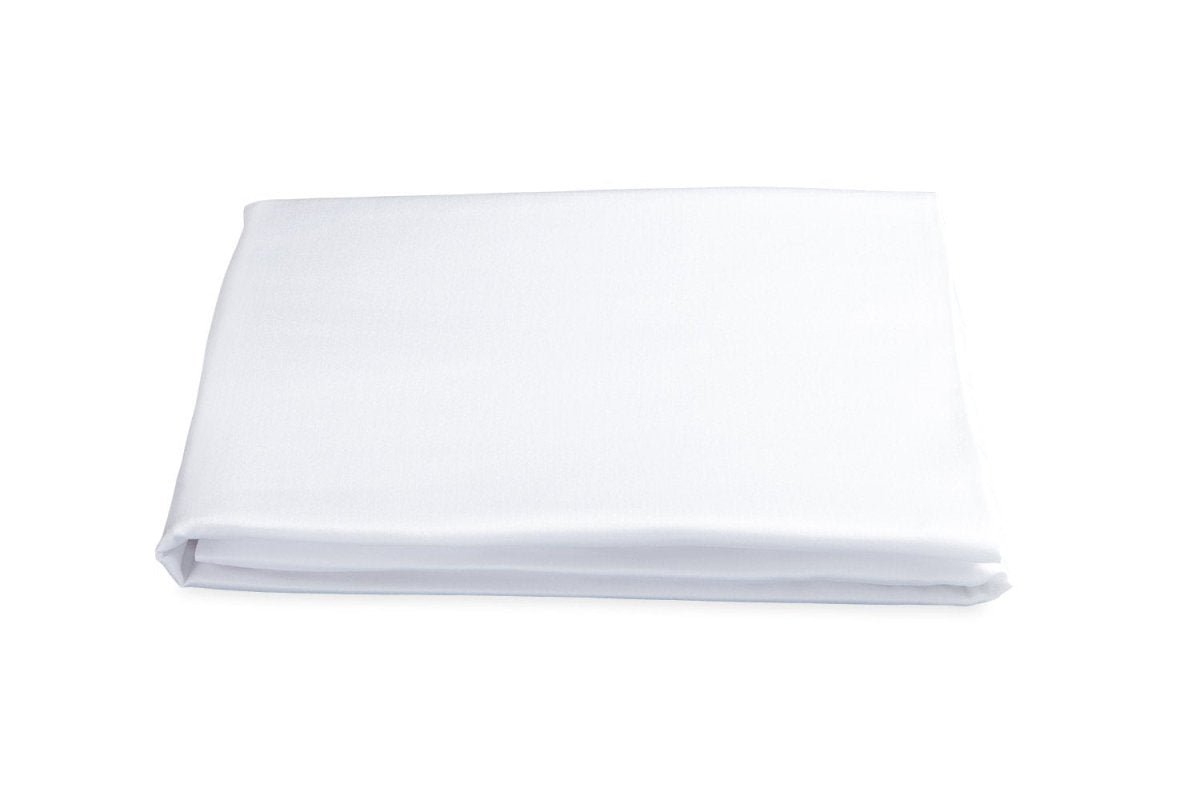 Matouk Grace White Fitted Sheet - Giza Sateen Talita - Fig Linens and Home