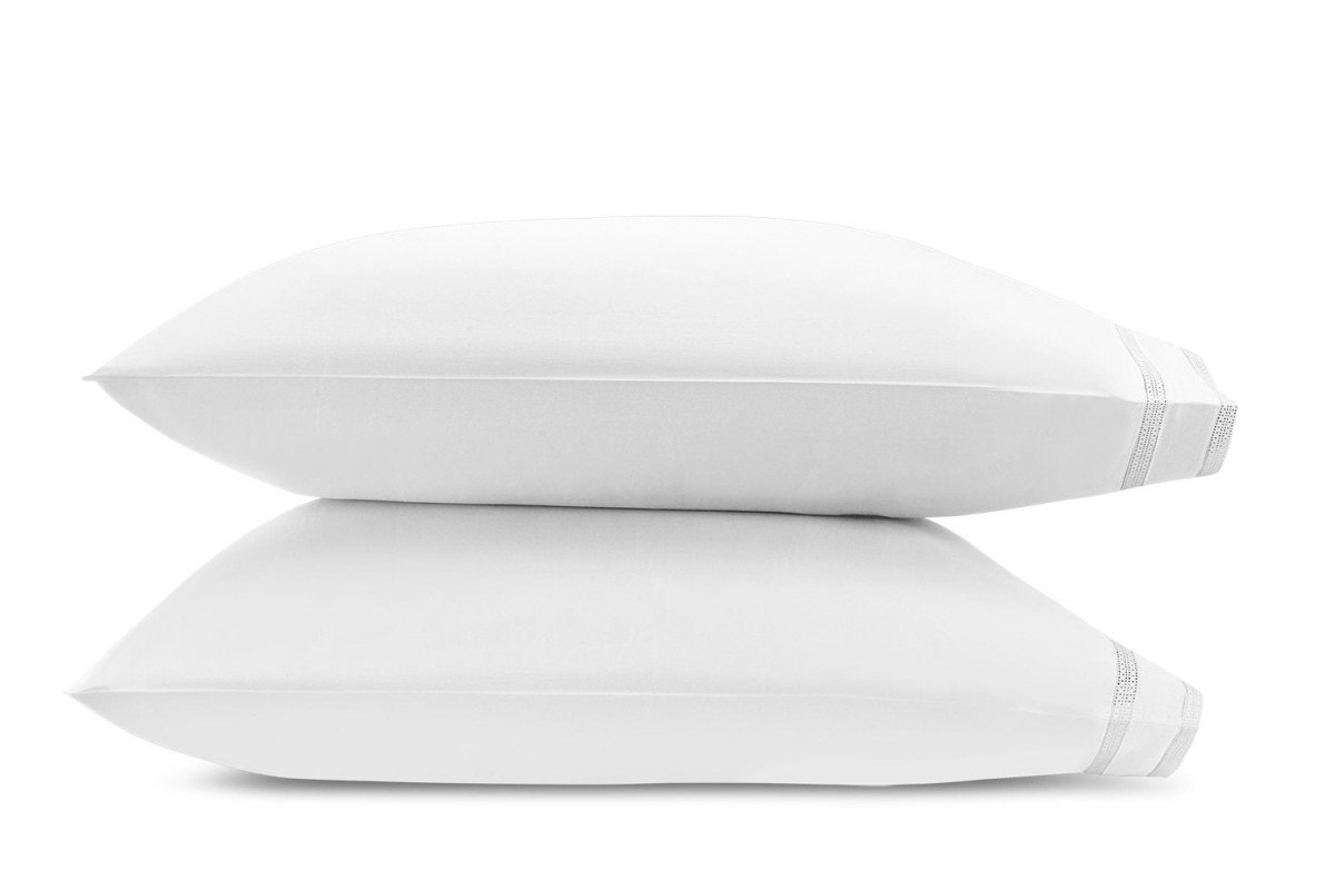 Matouk Grace White Pillowcases | Fig Linens and Home