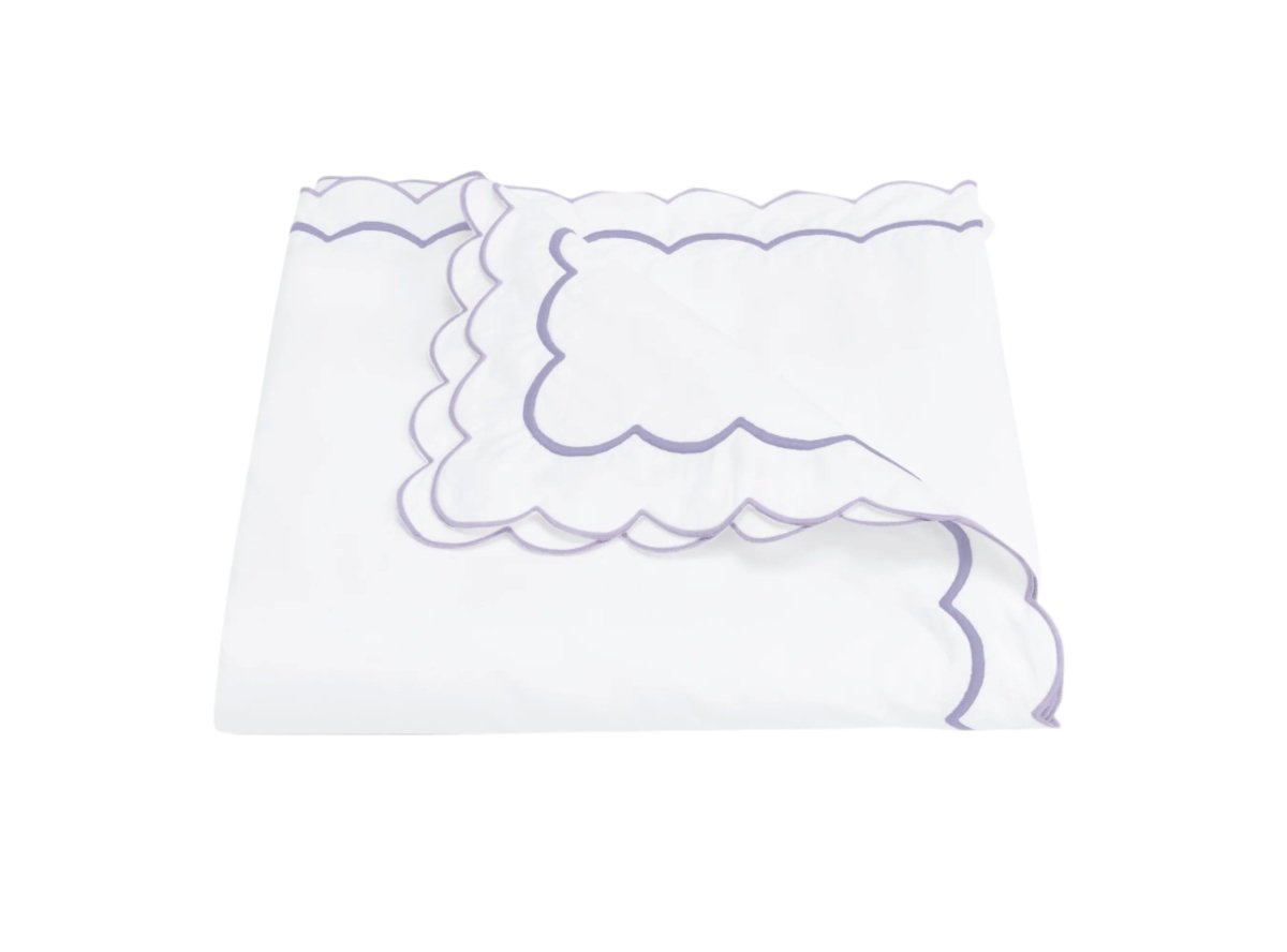 Matouk India Ceylon Duvets & Shams by Matouk - Lilac Full/Queen Duvet Cover 90 x 96 with 2" flange at FIG LINENS AND HOME - 19