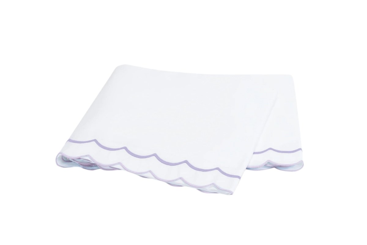 Matouk India Ceylon Lilac Flat Sheet at Fig Linens and Home