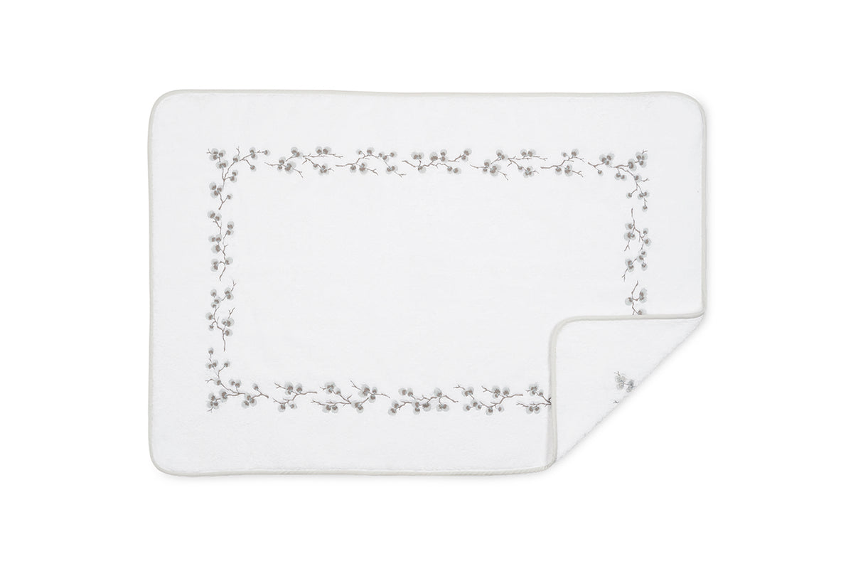 Matouk Jasmine Giza Bath Tub Mat in Cloud Embroidery at Fig Linens and Home