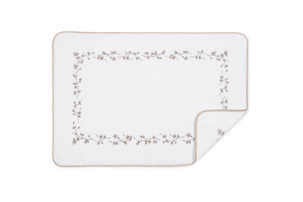 Matouk Jasmine Giza Bath Tub Mat in Thistle Embroidery at Fig Linens and Home