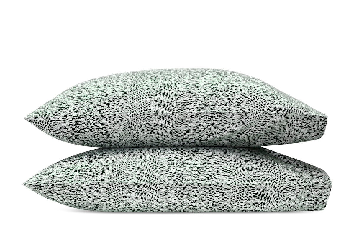 Matouk Jasper Pillowcases Pair at Fig Linens and Home Grass Green