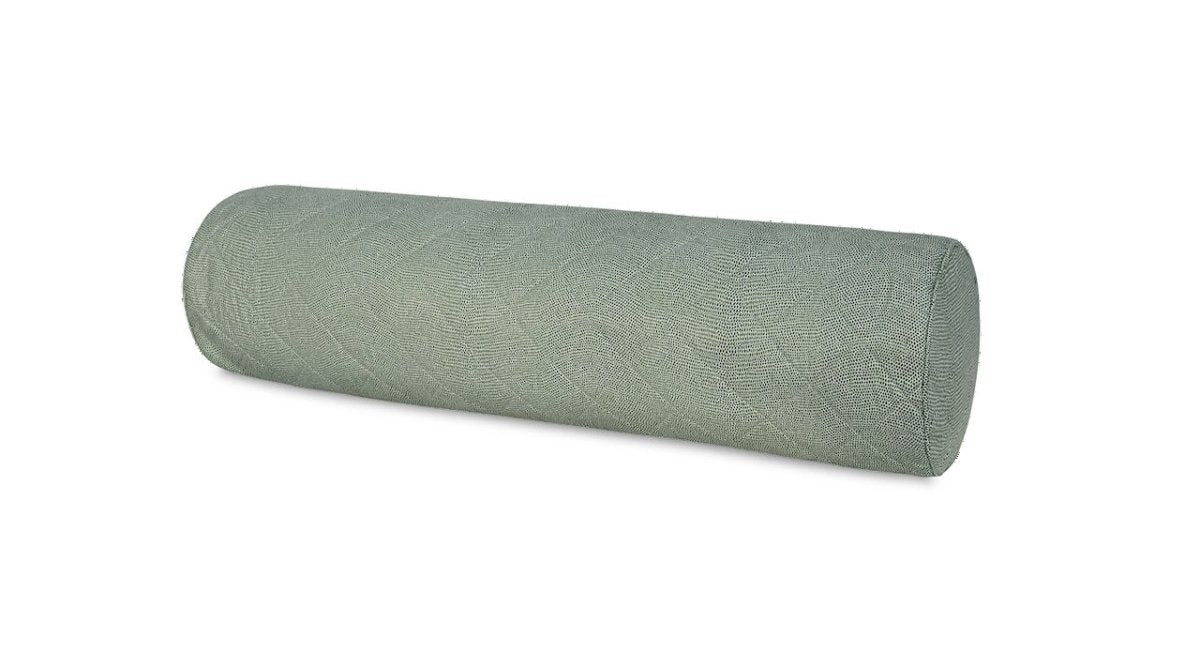 Matouk Jasper Quilted - Green Quilted Bolster Sham at Fig Linens and Home