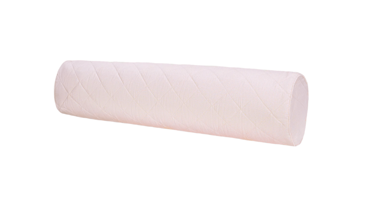 Matouk Jasper Quilted Bolster in Peony Pink at Fig Linens and Home