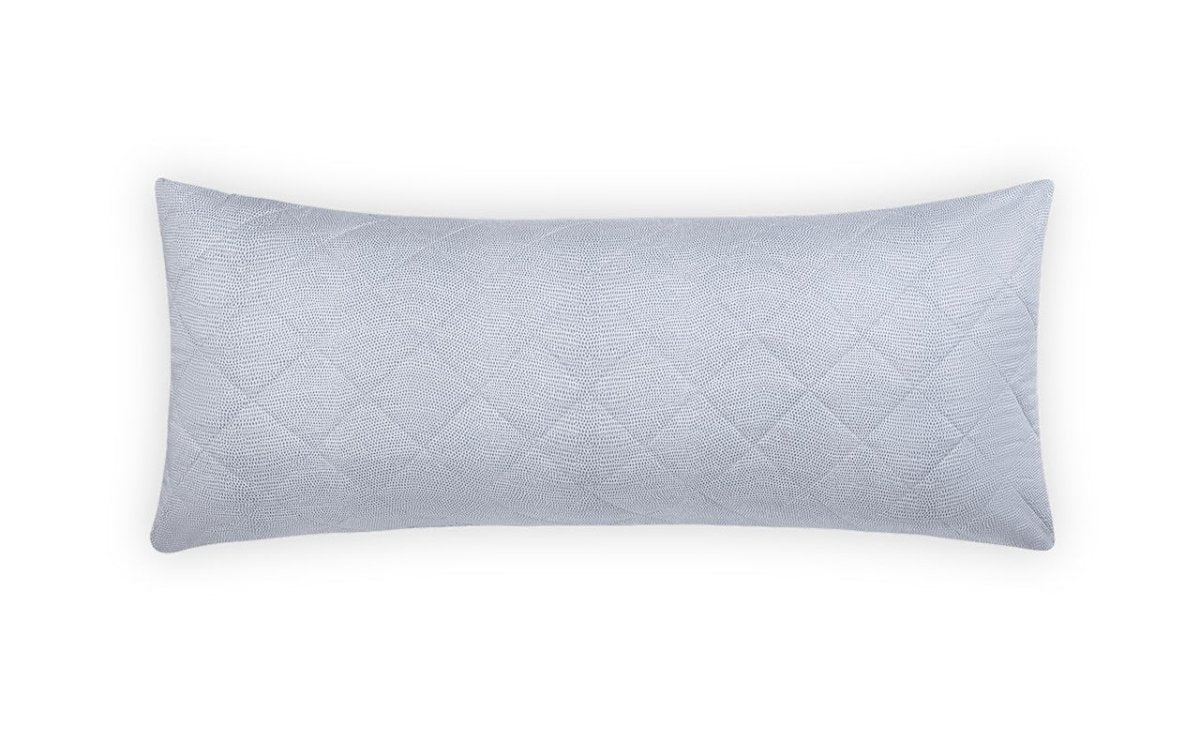 Matouk Jasper Quilted - Hazy Blue Quilted Lumbar Pillow Cover at Fig Linens and Home