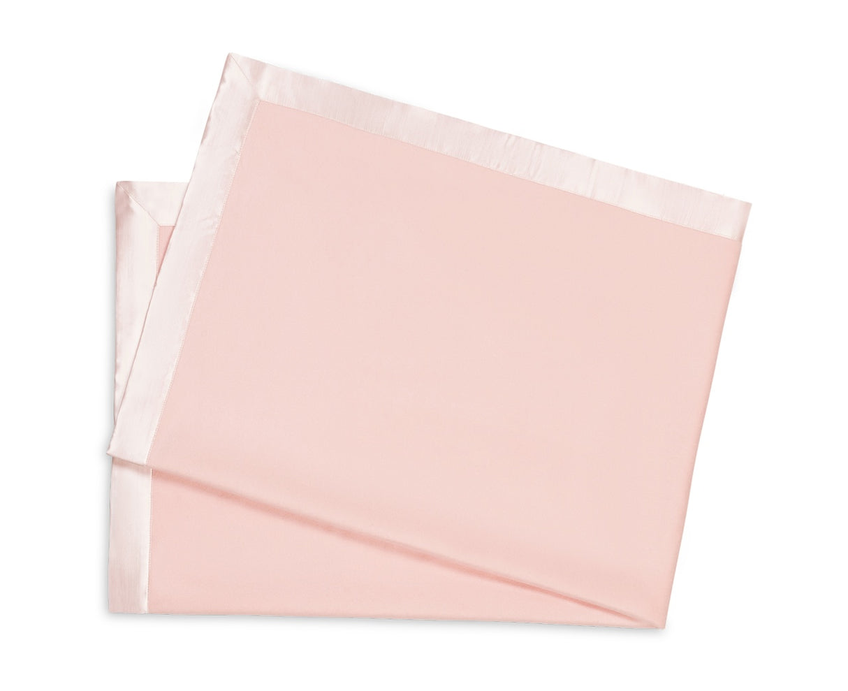 Blush Pink Baby Blanket - Matouk Dream Modal Little Blanket at Fig Linens and Home - Folded View