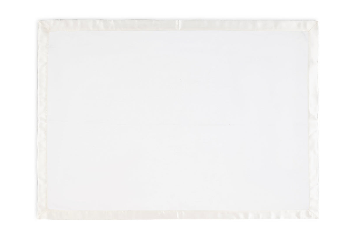 White Baby Blanket - Matouk Dream Modal Little Blanket at Fig Linens and Home - Open View